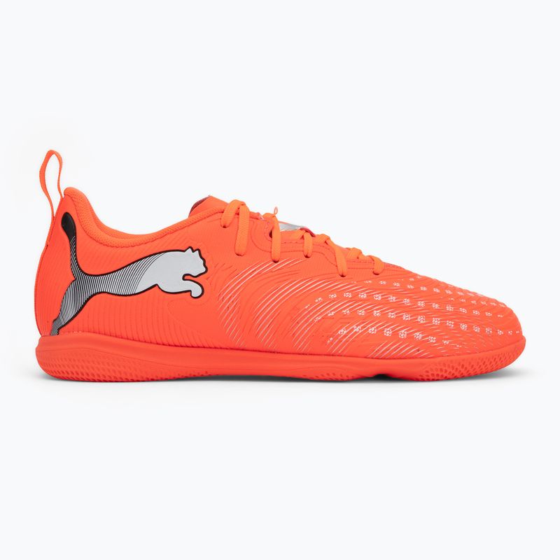 Кросівки футбольні дитячі PUMA Future 9 Play IT Jr glowing red/puma white/puma black/puma silver 2