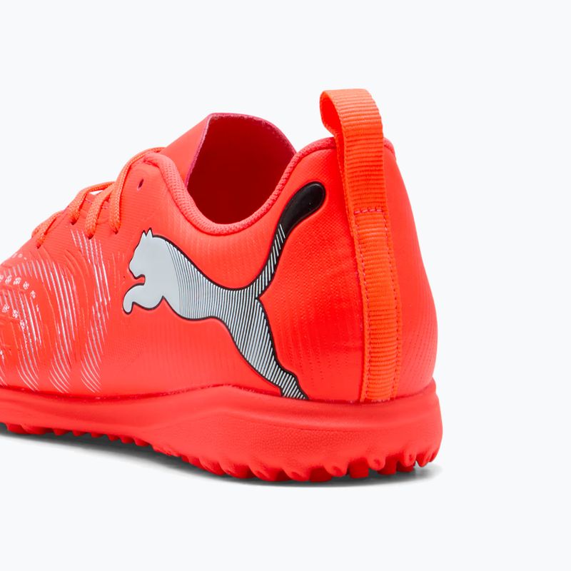 Кросівки футбольні дитячі PUMA Future 9 Play TT Jr glowing red/puma white/puma black/puma silver 8