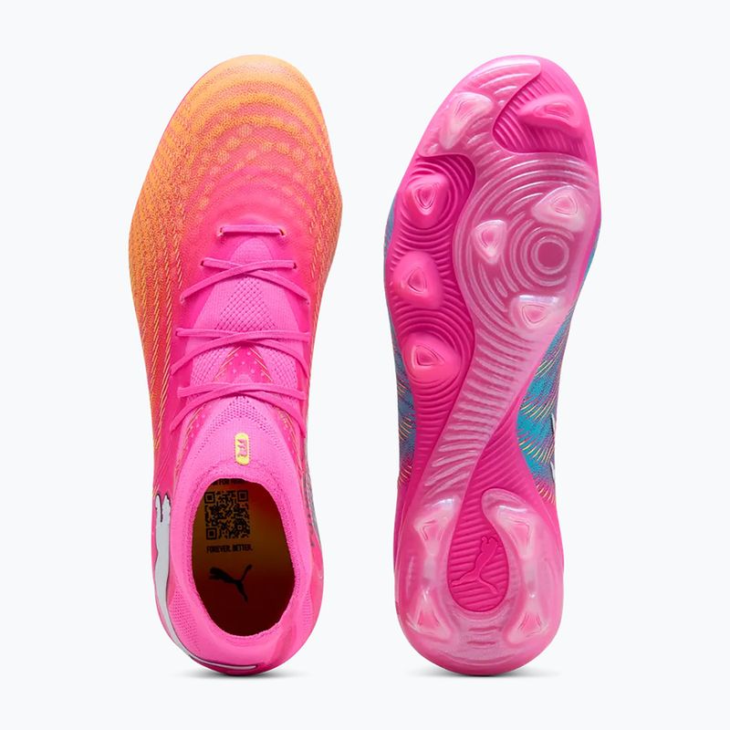 Кросівки футбольні PUMA Future 9 Pro FG/AG poison pink/sun stream/bright aqua/puma white 3