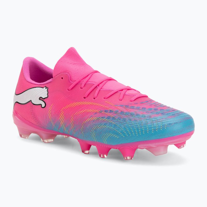 Кросівки футбольні PUMA Future 9 Match Fusion FG/AG poison pink/puma wht/sun stream/bright aqua/puma blk