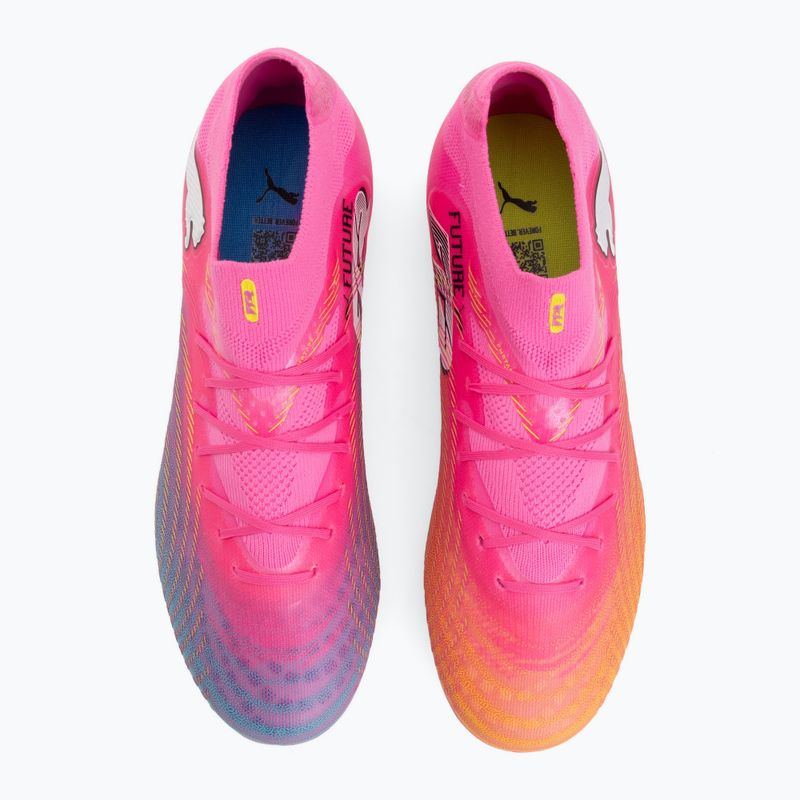 Кросівки футбольні дитячі PUMA Future 9 Pro FG/AG Jr poison pink/puma wht/sun stream/bright aqua/puma blk 5
