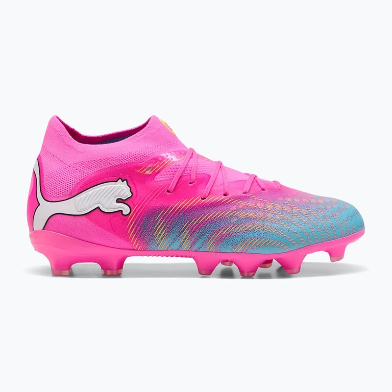 Кросівки футбольні дитячі PUMA Future 9 Pro FG/AG Jr poison pink/puma wht/sun stream/bright aqua/puma blk 3