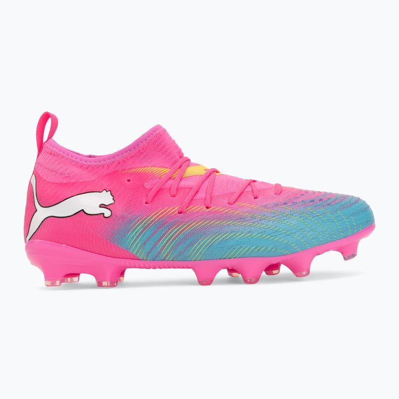 Кросівки футбольні дитячі PUMA Future 9 Match FG/AG Jr poison pink/puma wht/sun stream/bright aqua/puma blk 2