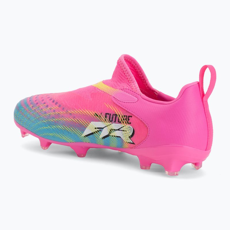 Кросівки футбольні дитячі PUMA Future 9 Match LL FG/AG Jr poison pink/puma wht/sun stream/bright aqua/puma blk 3