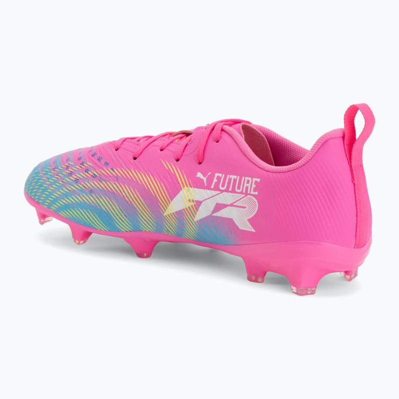 Кросівки футбольні дитячі PUMA Future 9 Play FG/AG Jr poison pink/puma wht/sun stream/bright aqua/puma blk 3
