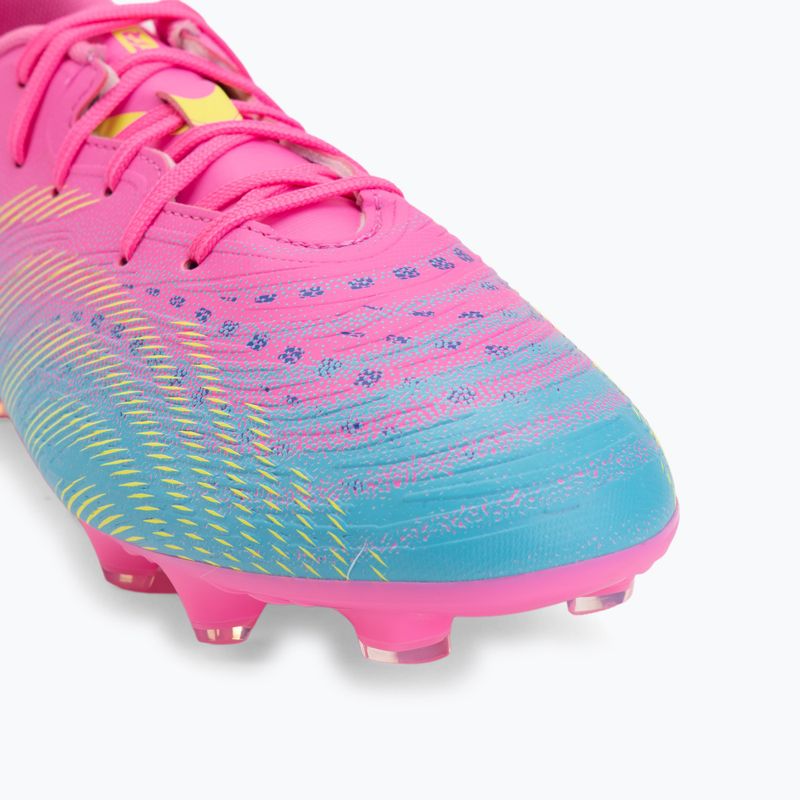 Кросівки футбольні дитячі PUMA Future 9 Play FG/AG Jr poison pink/puma wht/sun stream/bright aqua/puma blk 7