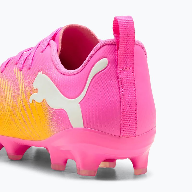 Кросівки футбольні дитячі PUMA Future 9 Play FG/AG Jr poison pink/puma wht/sun stream/bright aqua/puma blk 4
