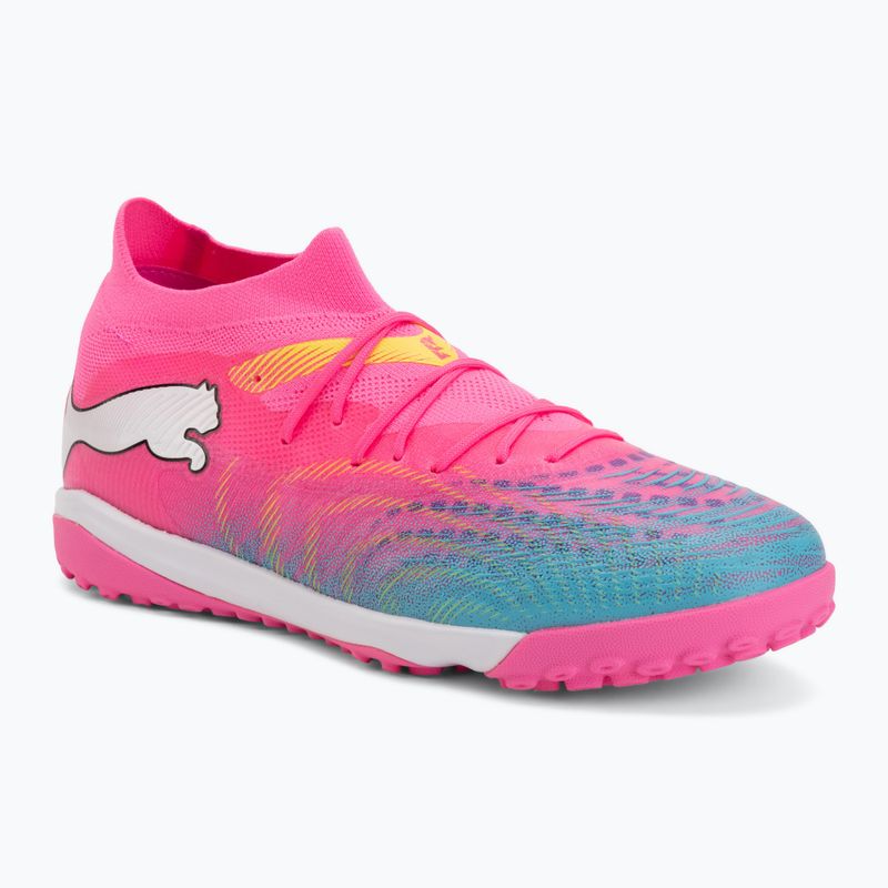 Кросівки футбольні PUMA Future 9 Match TT poison pink/puma wht/sun stream/bright aqua/puma blk