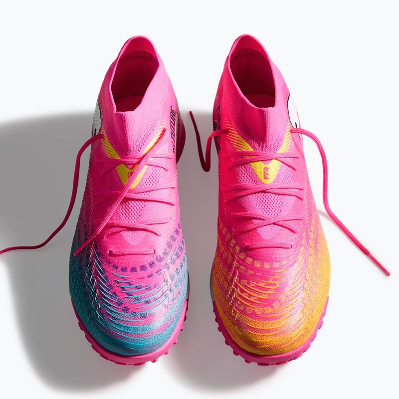 Кросівки футбольні PUMA Future 9 Match TT poison pink/puma wht/sun stream/bright aqua/puma blk 6