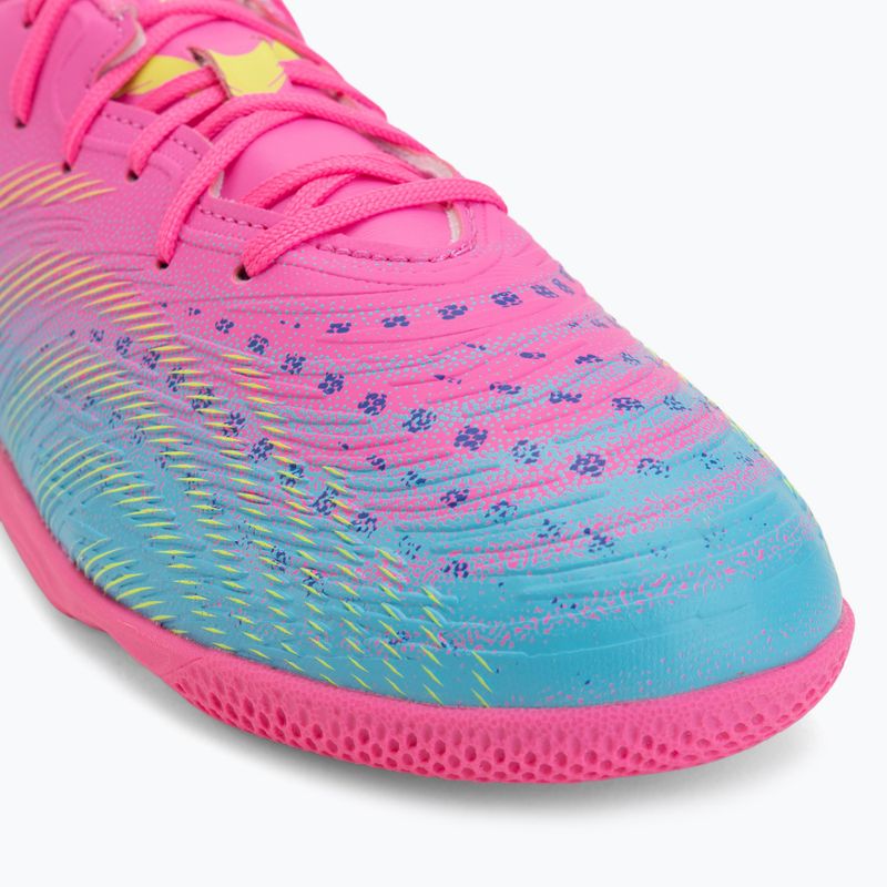Кросівки футбольні дитячі PUMA Future 9 Play IT Jr poison pink/puma wht/sun stream/bright aqua/puma blk 7