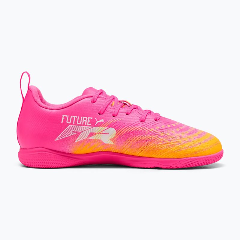 Кросівки футбольні дитячі PUMA Future 9 Play IT Jr poison pink/puma wht/sun stream/bright aqua/puma blk 2