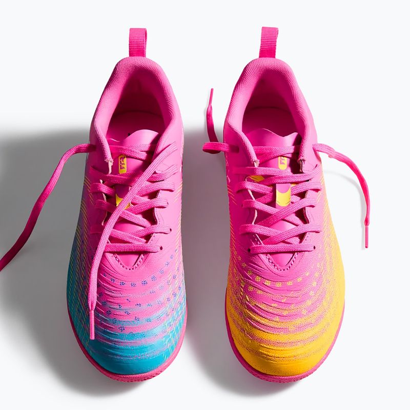 Кросівки футбольні дитячі PUMA Future 9 Play IT Jr poison pink/puma wht/sun stream/bright aqua/puma blk 7