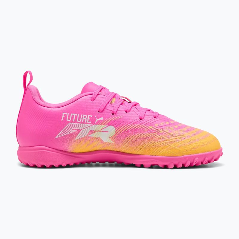 Кросівки футбольні дитячі PUMA Future 9 Play TT poison pink/puma wht/sun stream/bright aqua/puma blk 2
