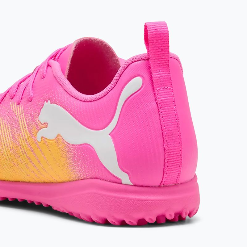 Кросівки футбольні дитячі PUMA Future 9 Play TT poison pink/puma wht/sun stream/bright aqua/puma blk 7