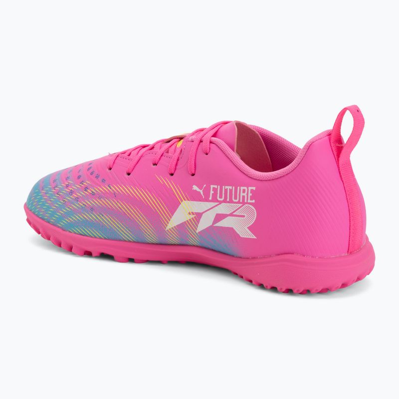 Кросівки футбольні дитячі PUMA Future 9 Play TT poison pink/puma wht/sun stream/bright aqua/puma blk 3
