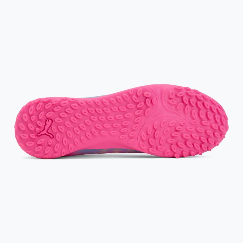 Кросівки футбольні дитячі PUMA Future 9 Play TT poison pink/puma wht/sun stream/bright aqua/puma blk 4