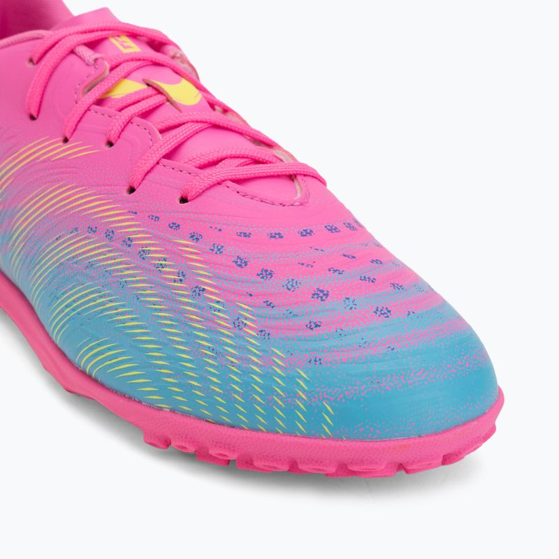 Кросівки футбольні дитячі PUMA Future 9 Play TT poison pink/puma wht/sun stream/bright aqua/puma blk 7