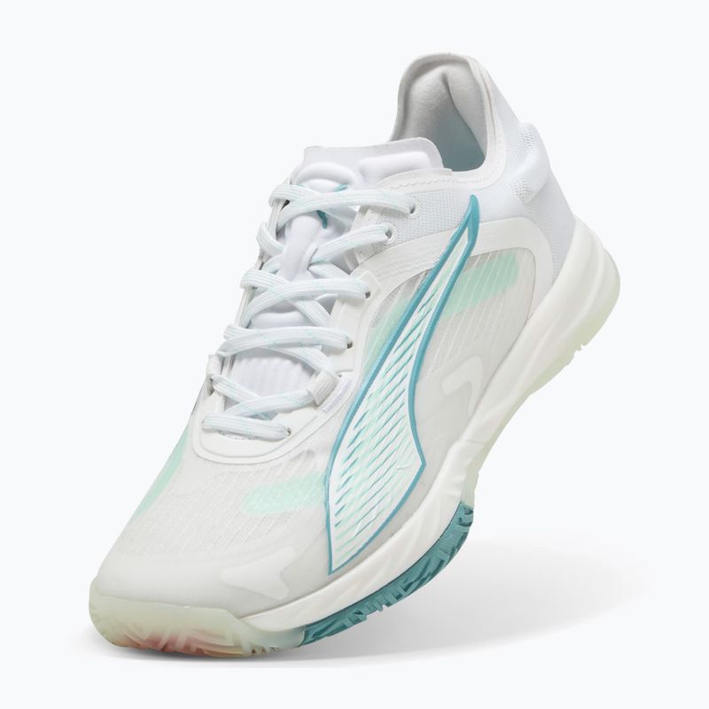 Кросівки гандбольні жіночі PUMA Accelerate Nitro SQD 4 Game On puma white/baltic sea blue/fresh water 10