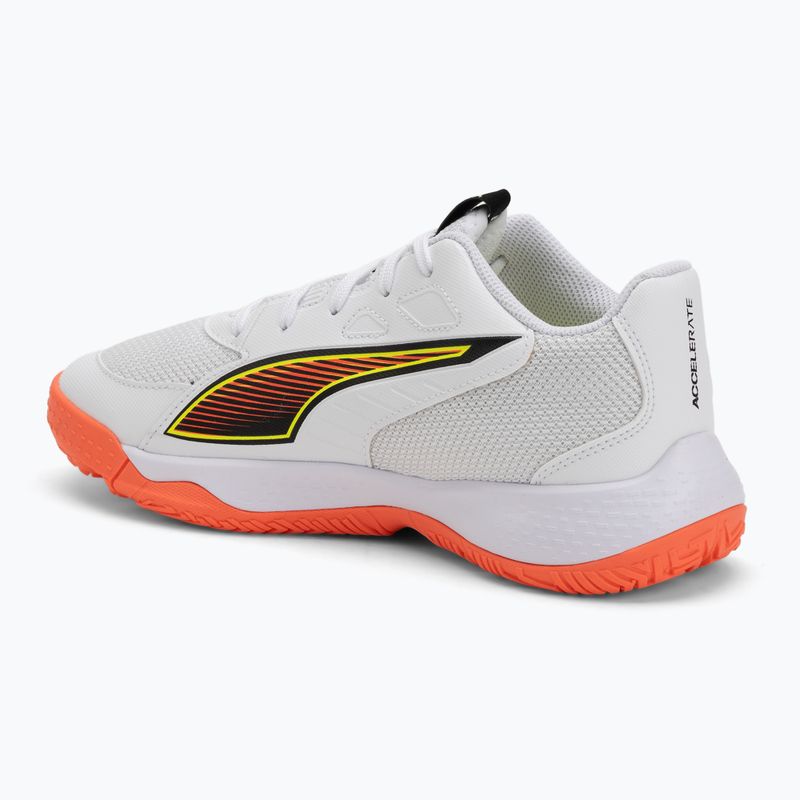 Кросівки гандбольні дитячі PUMA Accelerate 4 Game On Jr puma white/glowing red/ultra blue 3