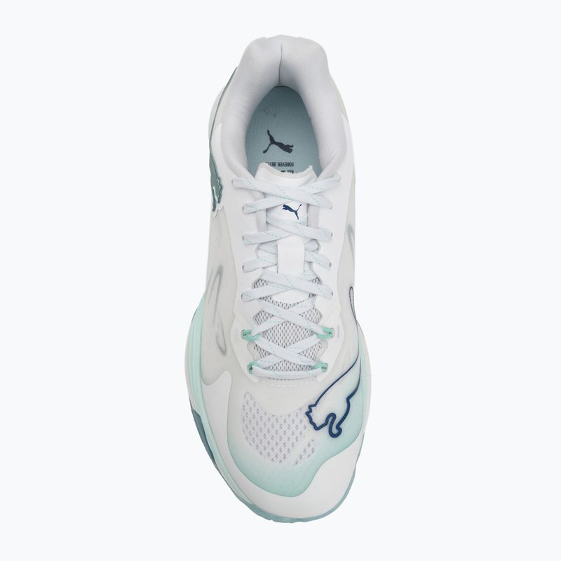 Кросівки гандбольні жіночі PUMA Vantage Nitro Game On puma white/baltic blue/fresh water 5