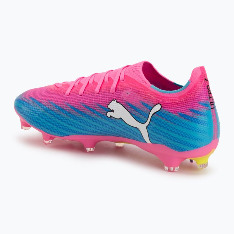 Кросівки футбольні PUMA Ultra 6 Match FG/AG poison pink/puma wht/sun stream/bright aqua/puma blk 3