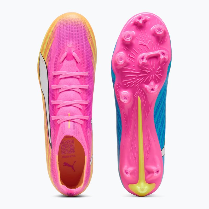 Кросівки футбольні PUMA Ultra 6 Match FG/AG poison pink/puma wht/sun stream/bright aqua/puma blk 5