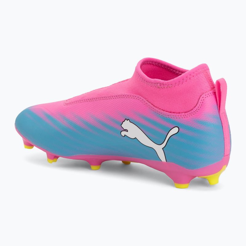 Кросівки футбольні дитячі PUMA Ultra 6 Match+ LL FG/AG Jr poison pink/puma wht/sun stream/bright aqua/puma blk 3