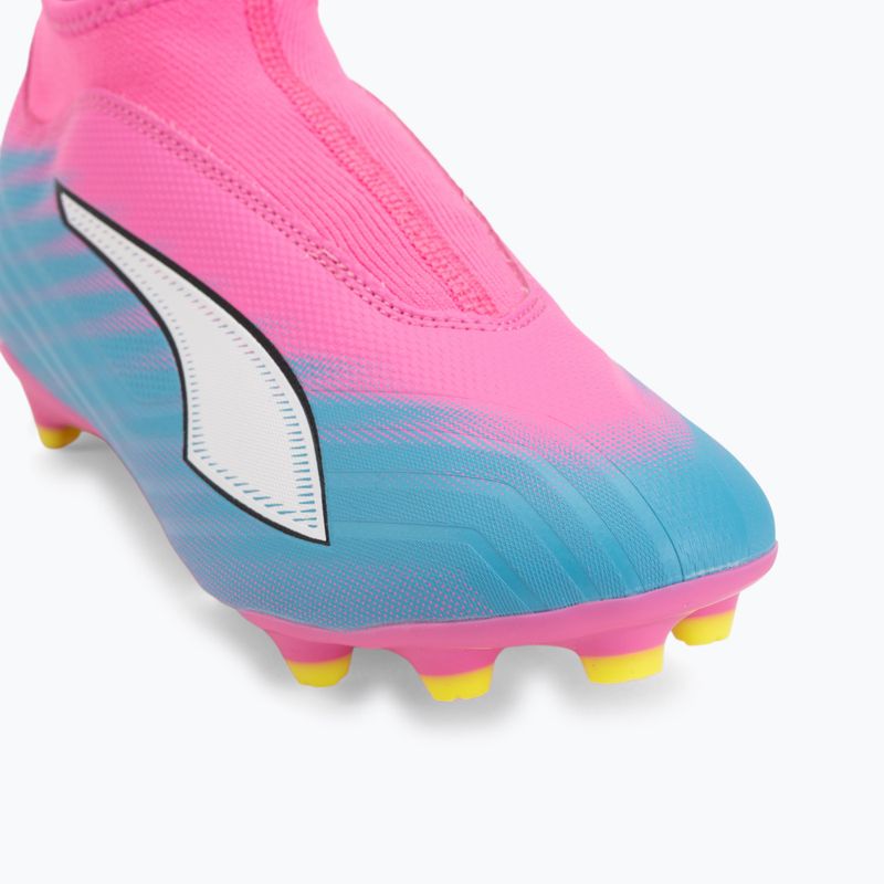 Кросівки футбольні дитячі PUMA Ultra 6 Match+ LL FG/AG Jr poison pink/puma wht/sun stream/bright aqua/puma blk 7