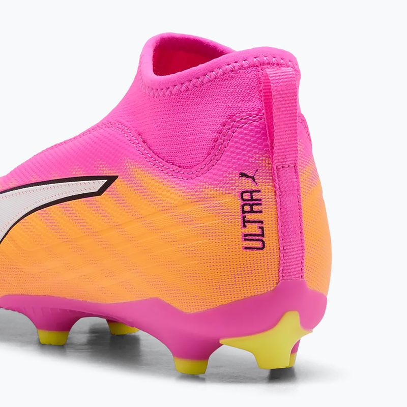 Кросівки футбольні дитячі PUMA Ultra 6 Match+ LL FG/AG Jr poison pink/puma wht/sun stream/bright aqua/puma blk 6