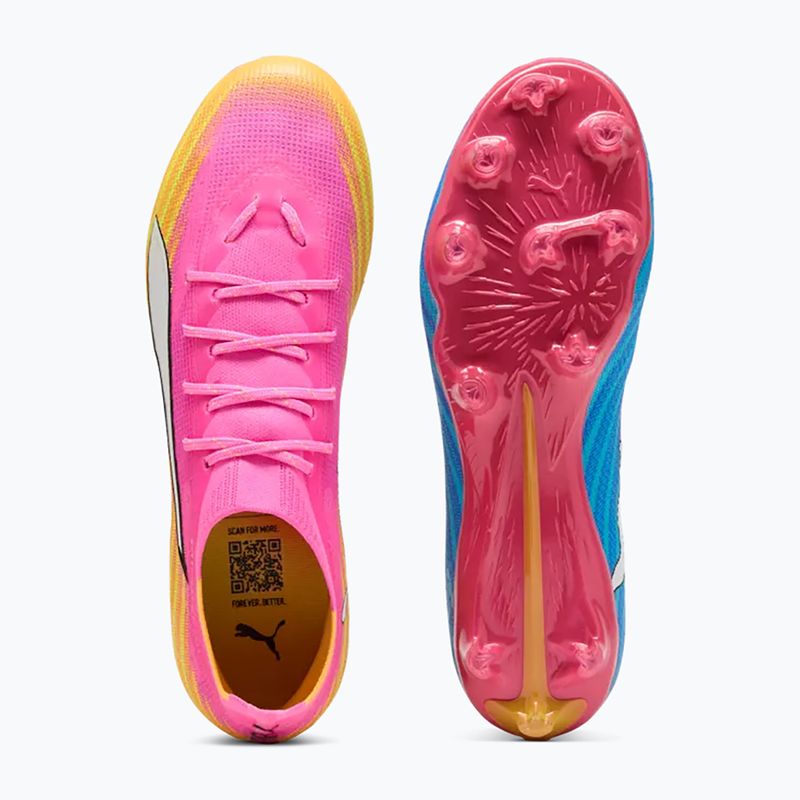 Кросівки футбольні PUMA Ultra 6 Pro FG/AG poison pink/puma wht/sunstream/bright aqua/puma blk 5