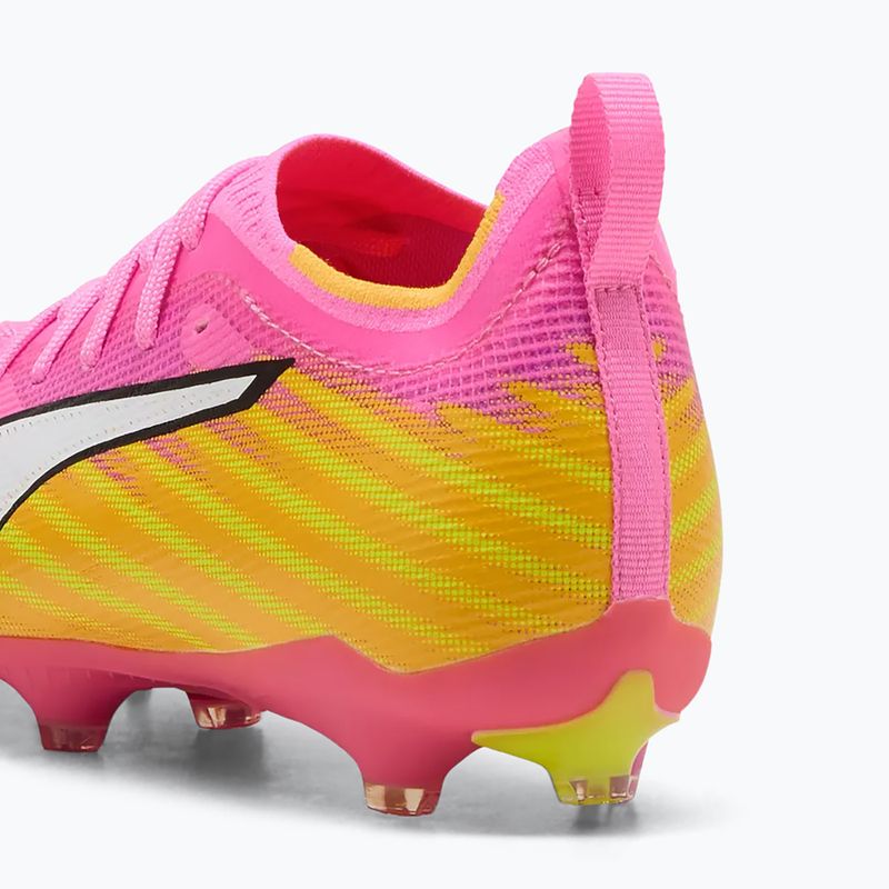 Кросівки футбольні дитячі PUMA Ultra 6 Pro Jr FG/AG poison pink/puma wht/sunstream/bright aqua/puma blk 5