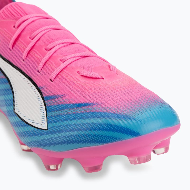 Кросівки футбольні дитячі PUMA Ultra 6 Pro Jr FG/AG poison pink/puma wht/sunstream/bright aqua/puma blk 7