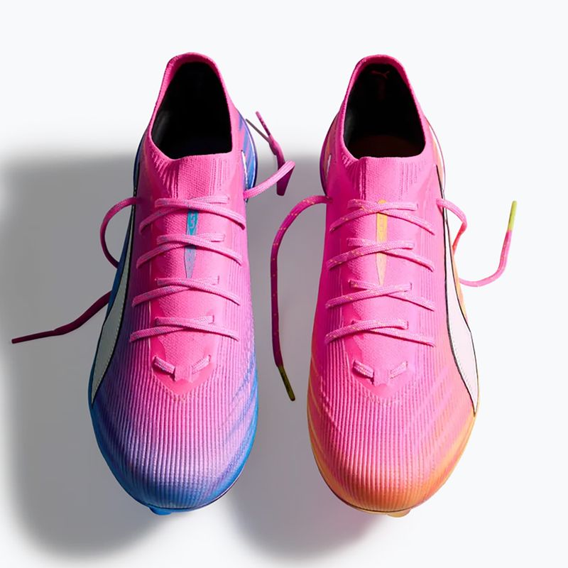 Кросівки футбольні PUMA Ultra 6 Ultimate FG poison pink/puma wht/sun stream/bright aqua/puma blk 6