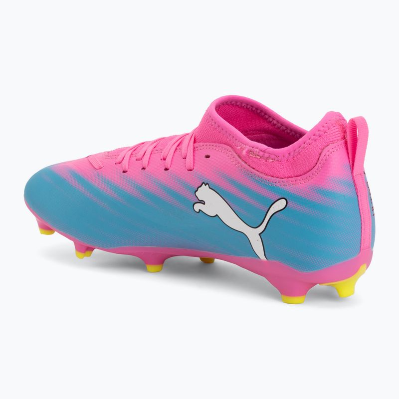 Кросівки футбольні дитячі PUMA Ultra 6 Match FG/AG Jr poison pink/puma wht/sun stream/bright aqua/puma blk 3