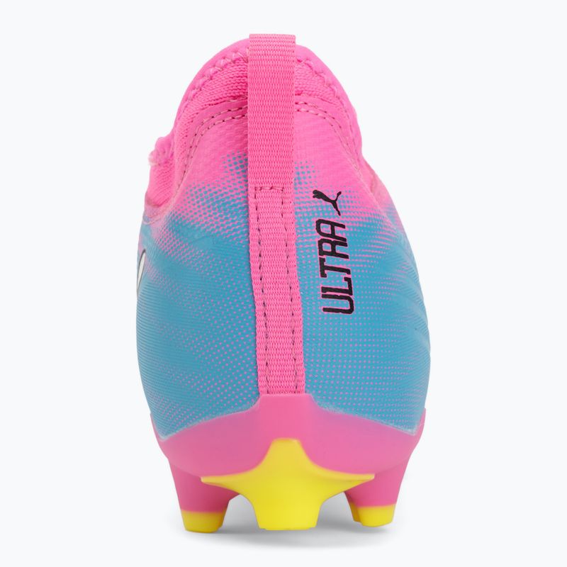 Кросівки футбольні дитячі PUMA Ultra 6 Match FG/AG Jr poison pink/puma wht/sun stream/bright aqua/puma blk 6