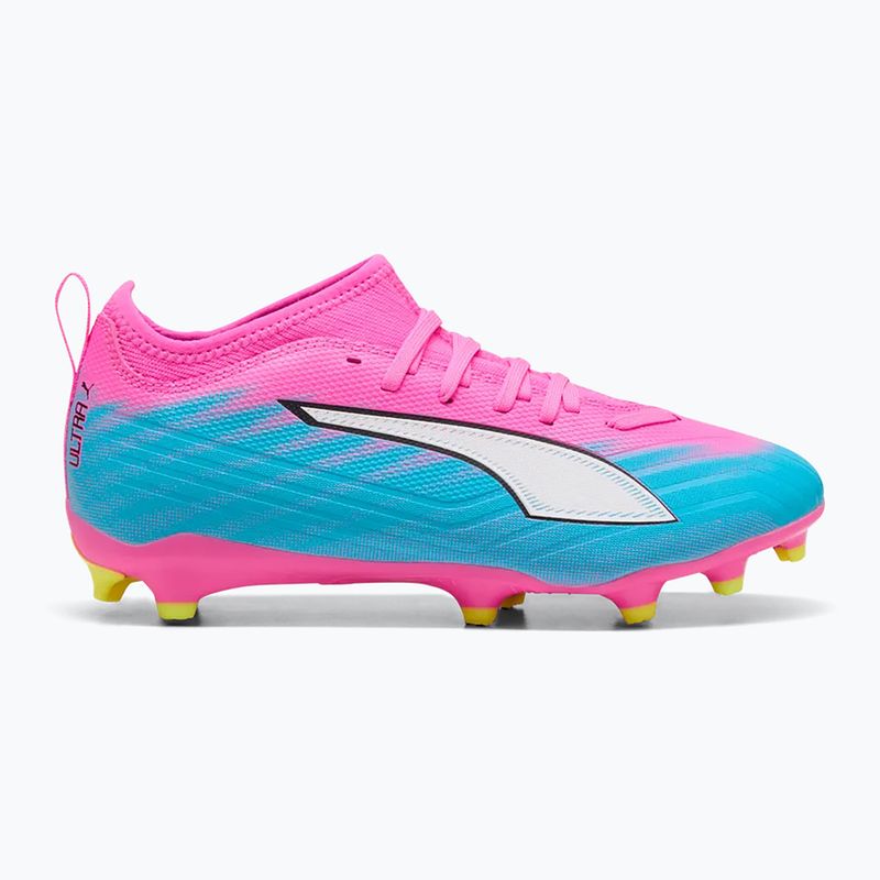 Кросівки футбольні дитячі PUMA Ultra 6 Match FG/AG Jr poison pink/puma wht/sun stream/bright aqua/puma blk 3