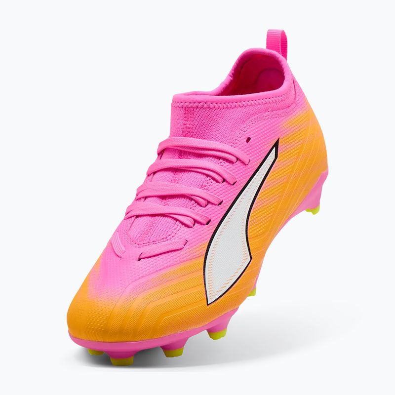 Кросівки футбольні дитячі PUMA Ultra 6 Match FG/AG Jr poison pink/puma wht/sun stream/bright aqua/puma blk 4