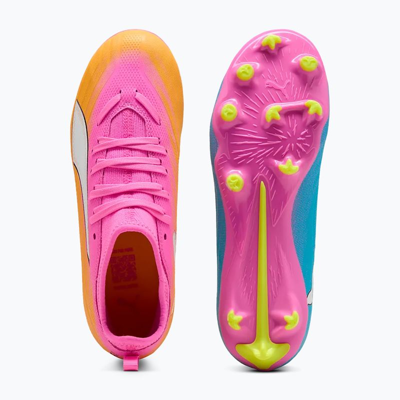Кросівки футбольні дитячі PUMA Ultra 6 Match FG/AG Jr poison pink/puma wht/sun stream/bright aqua/puma blk 5