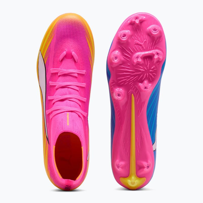 Кросівки футбольні PUMA Ultra 6 Match + FG/AG poison pink/puma wht/sun stream/bright aqua/puma blk 5