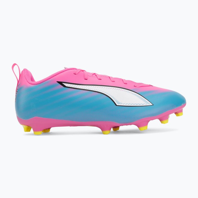 Кросівки футбольні дитячі PUMA Ultra 6 Play FG/AG Jr poison pink/puma wht/sun stream/bright aqua/puma blk 2