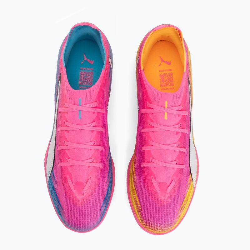 Кросівки футбольні PUMA Ultra 6 Match TT poison pink/puma wht/sun stream/bright aqua/puma blk 5
