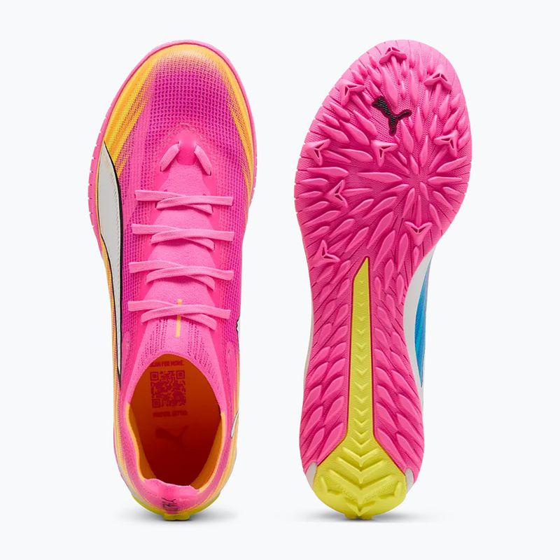 Кросівки футбольні PUMA Ultra 6 Match TT poison pink/puma wht/sun stream/bright aqua/puma blk 3