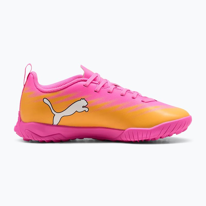 Кросівки футбольні дитячі PUMA Ultra 6 Play TT Jr poison pink/puma wht/sun stream/bright aqua/puma blk 2