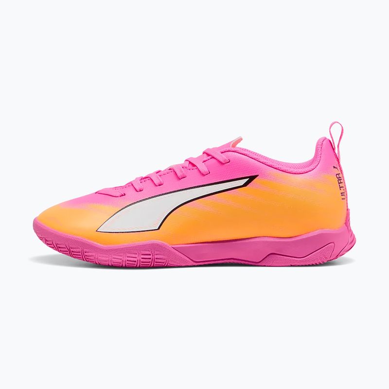 Кросівки футбольні дитячі PUMA Ultra 6 Play It Jr poison pink/puma wht/sun stream/bright aqua/puma blk 2