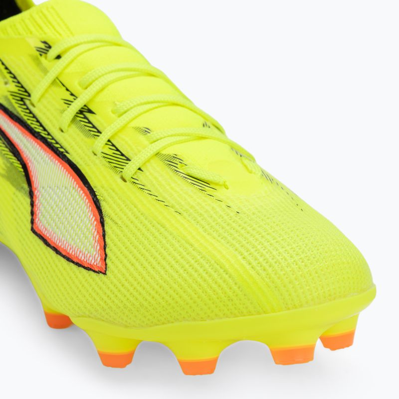 Кросівки футбольні дитячі PUMA Ultra 6 Pro Jr FG/AG yellow alert/puma black/glowing red/lime squeeze 7