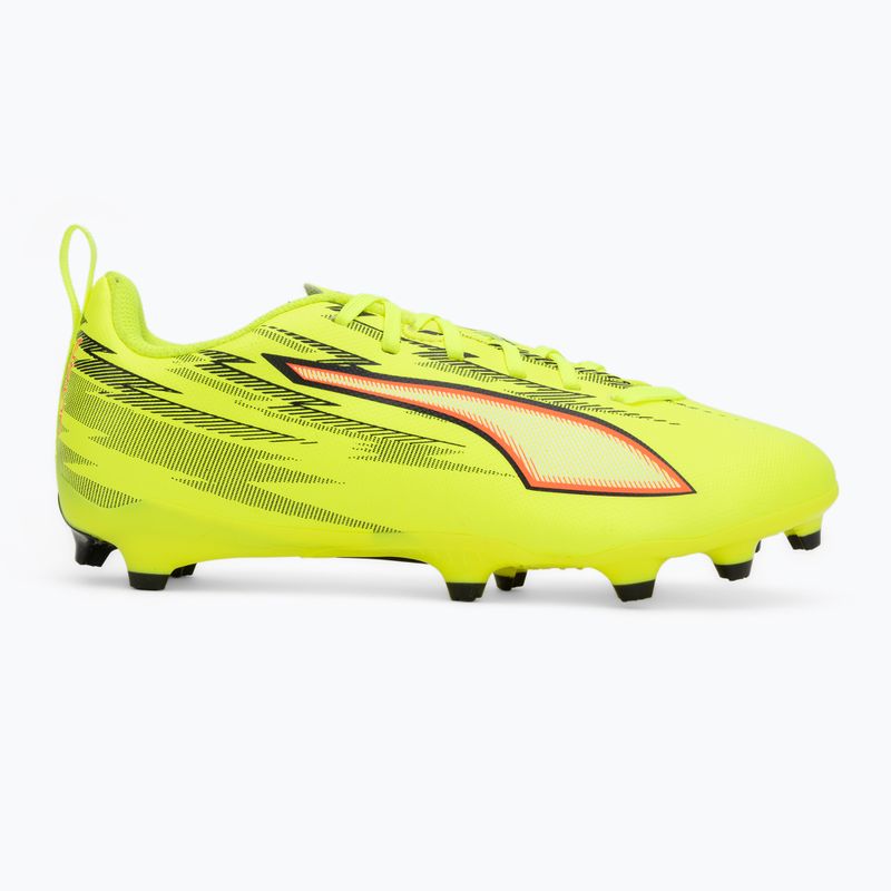 Кросівки футбольні дитячі PUMA Ultra 6 Play FG/AG Jr yellow alert/puma black/glowing red/lime squeeze 2