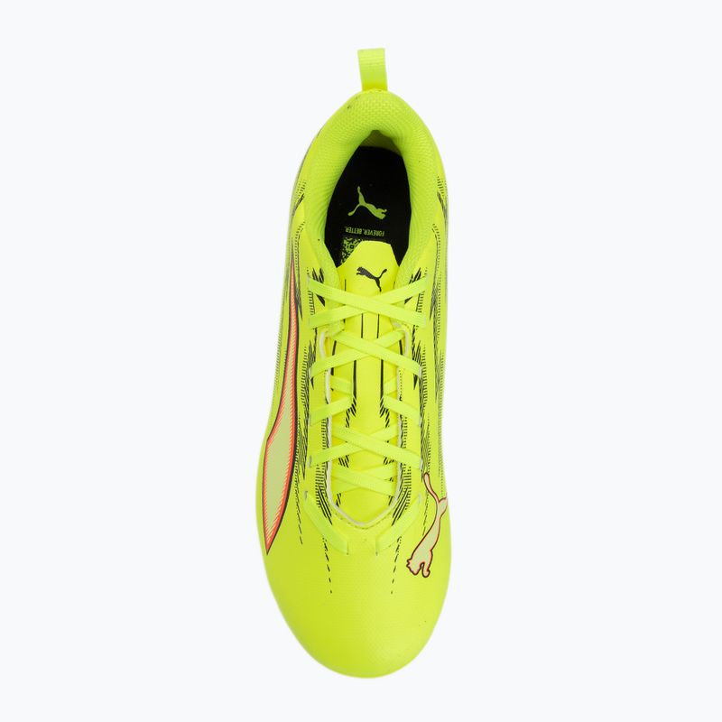 Кросівки футбольні дитячі PUMA Ultra 6 Play FG/AG Jr yellow alert/puma black/glowing red/lime squeeze 5