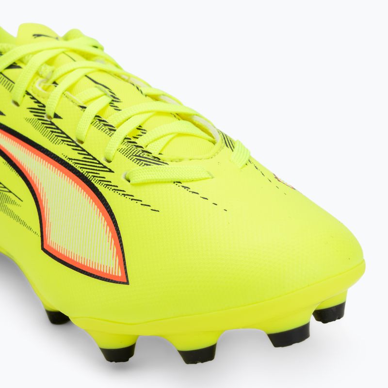 Кросівки футбольні дитячі PUMA Ultra 6 Play FG/AG Jr yellow alert/puma black/glowing red/lime squeeze 7