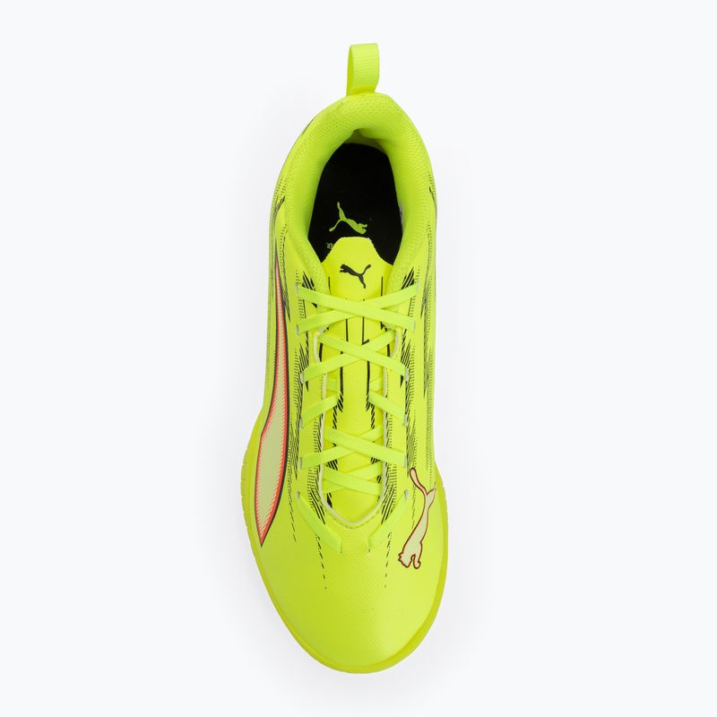 Кросівки футбольні дитячі PUMA Ultra 6 Play TT Jr yellow alert/puma black/glowing red/lime squeeze 5