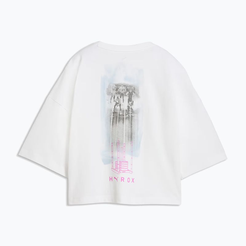 Жіноча тренувальна футболка PUMA x HYROX Cropped Lifestyle Tee біла 2